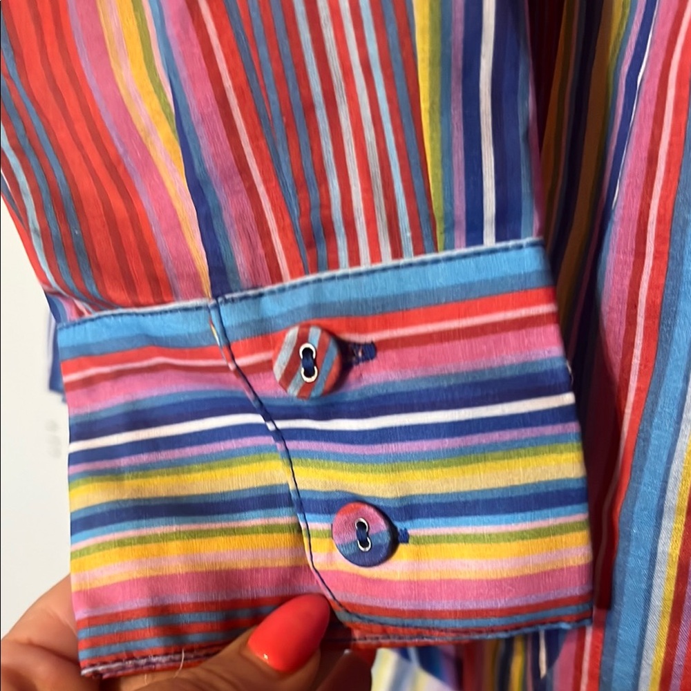 Multicolor Striped Men's Shirt - Picture 5 of 8